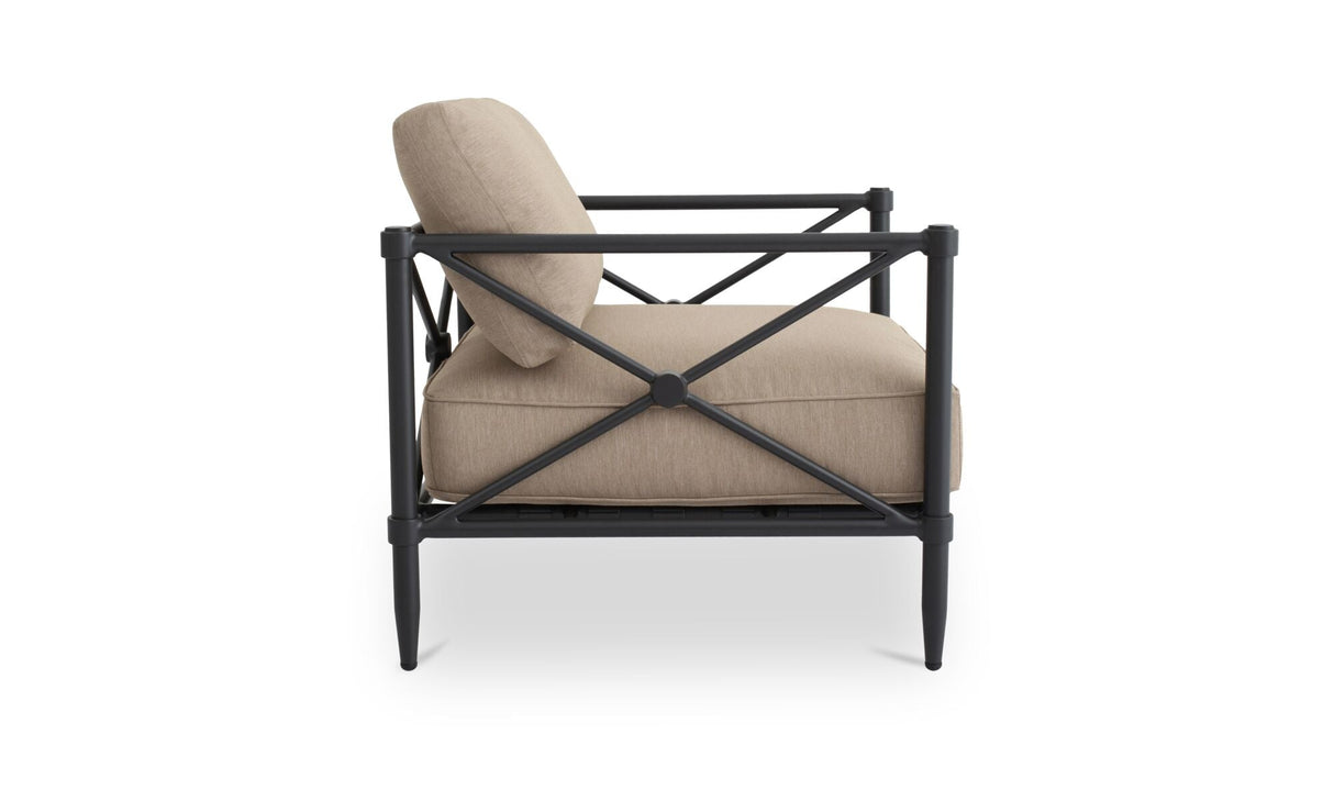 Willow Outdoor Accent Chair Light Brown by Moe's Home at Eve Furniture