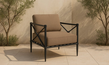 Willow Outdoor Accent Chair Light Brown by Moe's Home at Eve Furniture
