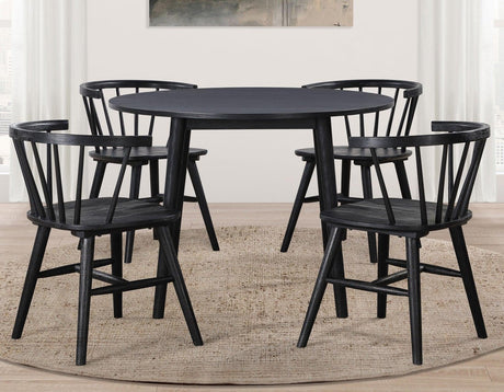 Willow Solid Wood Dining Chair, Black by Steve Silver at Eve Furniture