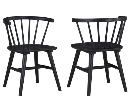 Willow Solid Wood Dining Chair, Black by Steve Silver at Eve Furniture