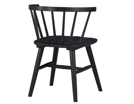 Willow Solid Wood Dining Chair, Black by Steve Silver at Eve Furniture