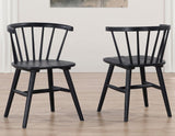 Willow Solid Wood Dining Chair, Black by Steve Silver at Eve Furniture