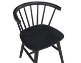 Willow Solid Wood Dining Chair, Black