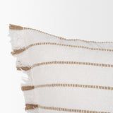 Willow 20x20 Square Cream w/ Camel Stripes Decorative Pillow Cover by Mercana at Eve Furniture