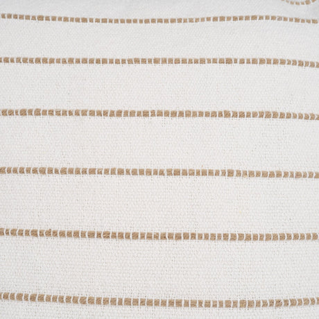 Willow 20x20 Square Cream w/ Camel Stripes Decorative Pillow Cover by Mercana at Eve Furniture