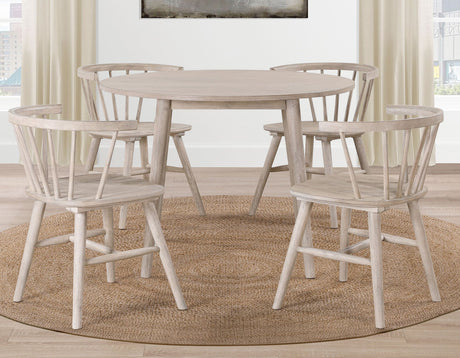Willow Tan Round Dining Room Set by Steve Silver at Eve Furniture