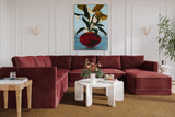 Willow Velvet Modular Large Chaise Sectional by TOV Furniture at Eve Furniture