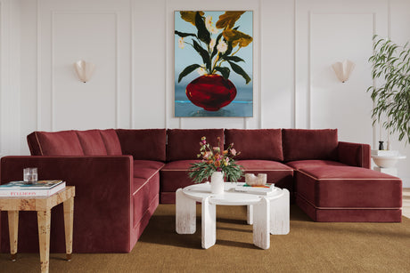 Willow Velvet Modular Large Chaise Sectional by TOV Furniture at Eve Furniture
