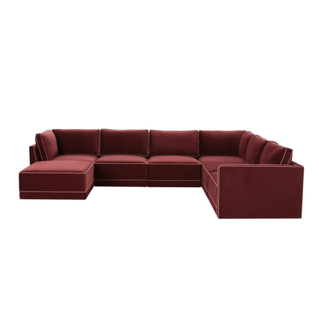 Willow Velvet Modular Large Chaise Sectional by TOV Furniture at Eve Furniture