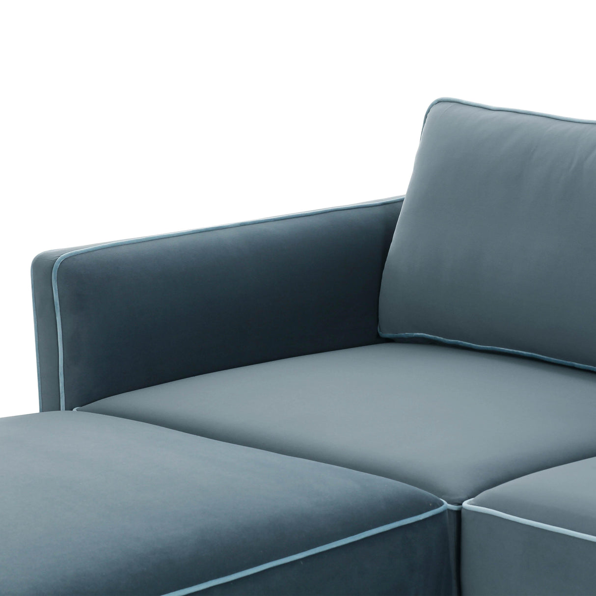 Willow Velvet Modular Left Arm Facing (LAF) Sectional by TOV Furniture at Eve Furniture