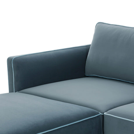 Willow Velvet Modular Left Arm Facing (LAF) Sectional by TOV Furniture at Eve Furniture