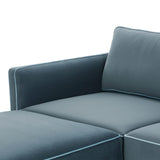 Willow Velvet Modular Left Arm Facing (LAF) Sectional by TOV Furniture at Eve Furniture