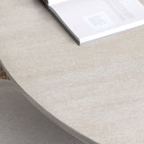 Willow White Round Dining Table by Crestview at Eve Furniture