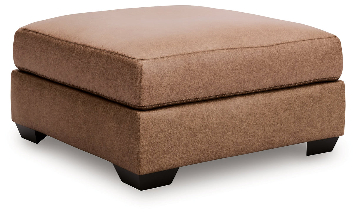 WillowBend Caramel Oversized Accent Ottoman by Ashley at Eve Furniture