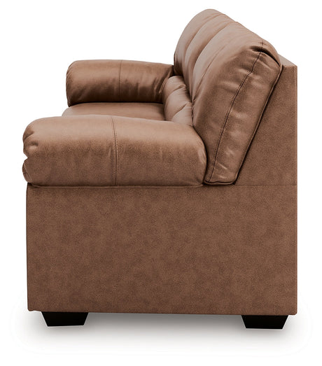 WillowBend Caramel Sofa and Loveseat by Ashley at Eve Furniture