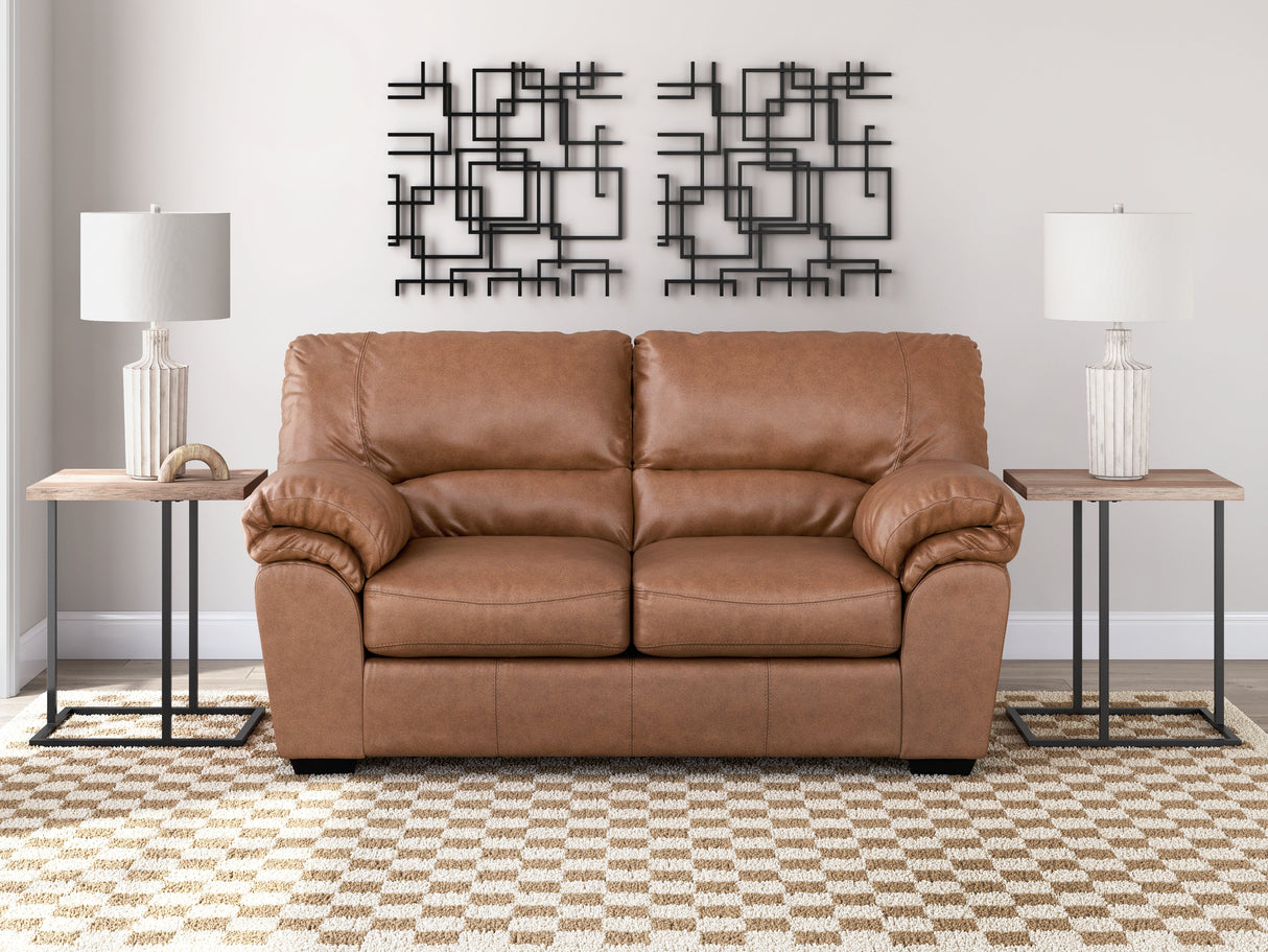 WillowBend Caramel Sofa and Loveseat by Ashley at Eve Furniture