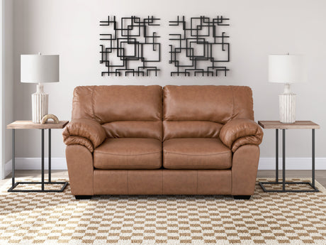 WillowBend Caramel Sofa and Loveseat by Ashley at Eve Furniture