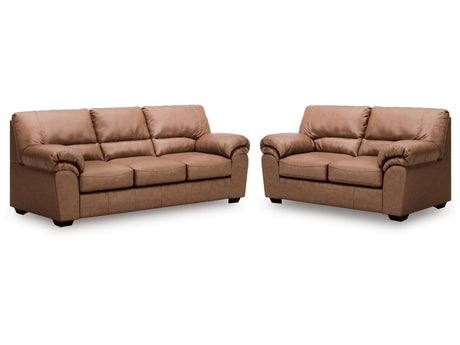 WillowBend Caramel Sofa and Loveseat by Ashley at Eve Furniture