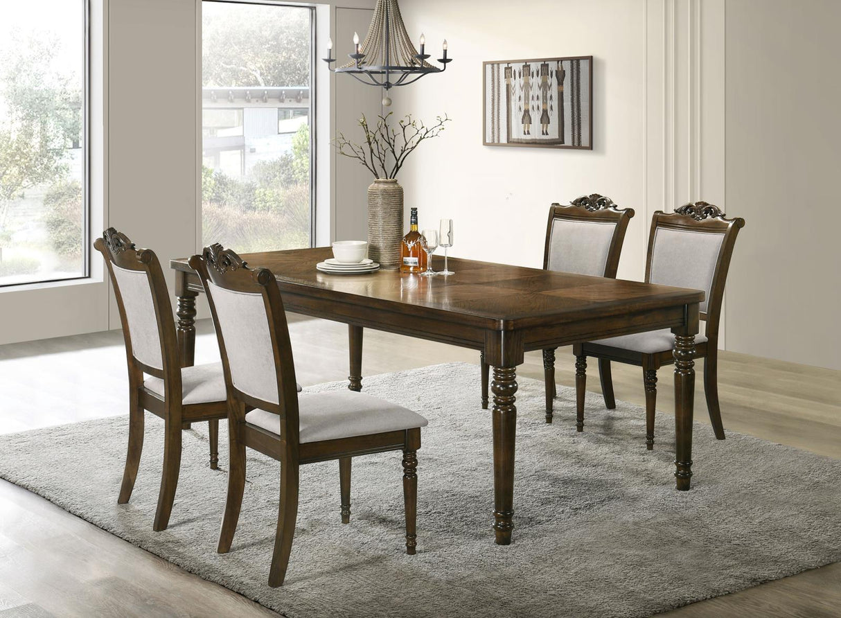 Willowbrook Walnut 5-Piece Rectangular Dining Set