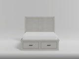 Willowbrook Light Gray California King Platform Bed with Storage Footboard and Side Rails by Homelegance at Eve Furniture