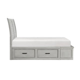 Willowbrook Light Gray California King Platform Bed with Storage Footboard and Side Rails by Homelegance at Eve Furniture