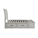 Willowbrook Light Gray California King Platform Bed with Storage Footboard and Side Rails by Homelegance at Eve Furniture