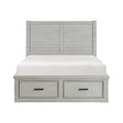 Willowbrook Light Gray California King Platform Bed with Storage Footboard and Side Rails by Homelegance at Eve Furniture