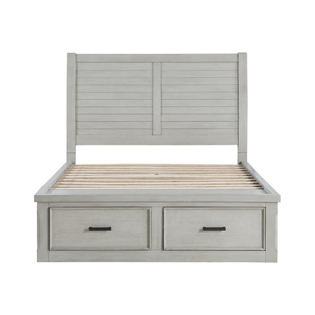 Willowbrook Light Gray King Storage Platform Bed by Homelegance at Eve Furniture