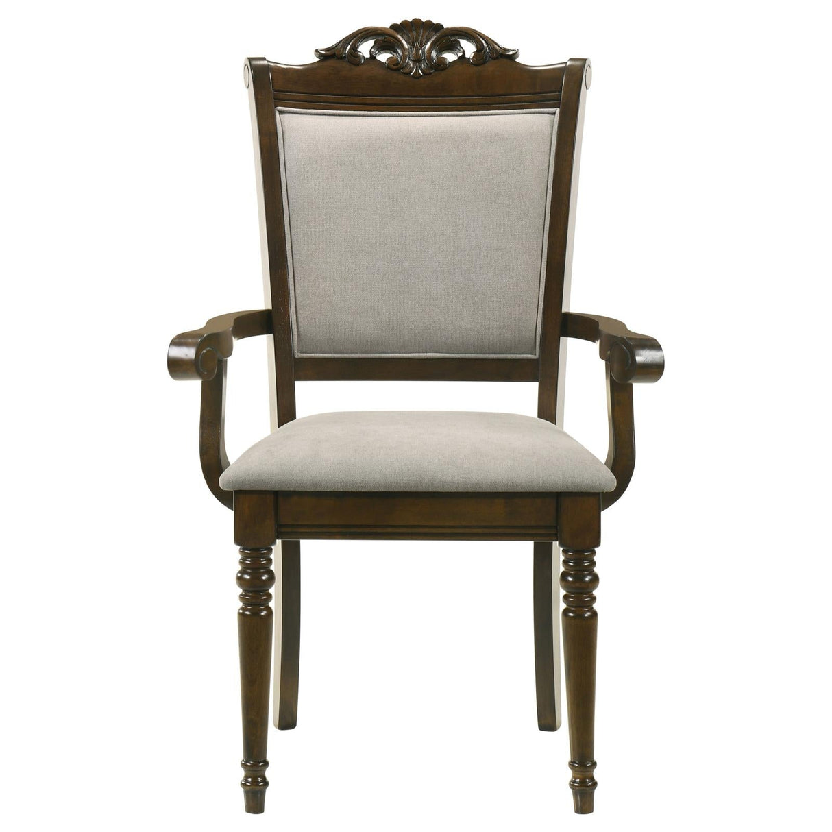 Willowbrook Upholstered Dining Side Chair Grey and Chestnut (Set of 2)