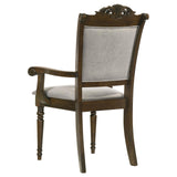 Willowbrook Upholstered Dining Side Chair Grey and Chestnut (Set of 2)