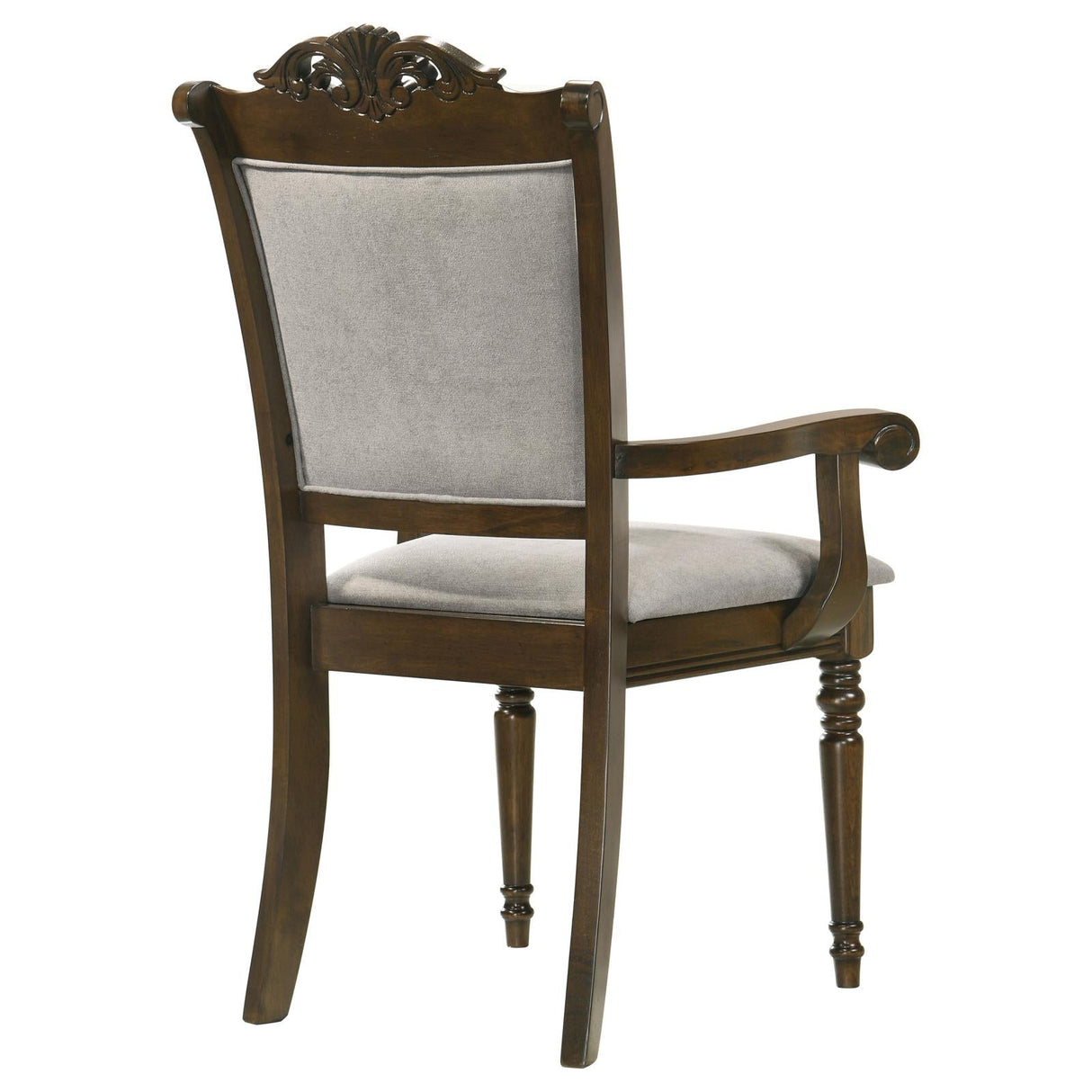 Willowbrook Upholstered Dining Side Chair Grey and Chestnut (Set of 2)