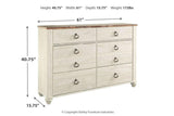 Willowton Two-tone Dresser by Ashley at Eve Furniture