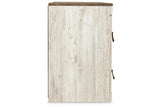 Willowton Whitewash 4-Piece Entertainment Center with Electric Fireplace by Ashley at Eve Furniture