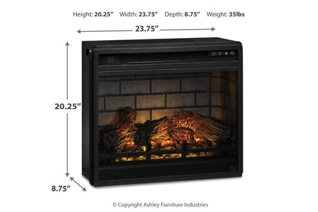 Willowton Whitewash 4-Piece Entertainment Center with Electric Fireplace by Ashley at Eve Furniture