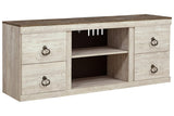 Willowton Whitewash 60" TV Stand by Ashley at Eve Furniture