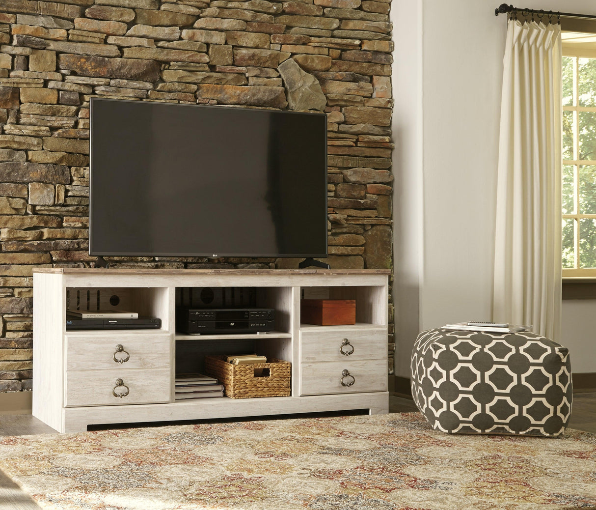 Willowton Whitewash 64" TV Stand by Ashley at Eve Furniture