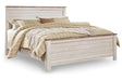 Willowton Whitewash King Panel Bed by Ashley at Eve Furniture