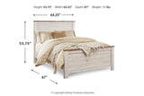 Willowton Whitewash Queen Panel Bed by Ashley at Eve Furniture
