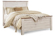Willowton Whitewash Queen Panel Bed by Ashley at Eve Furniture