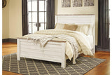 Willowton Whitewash Queen Panel Bed by Ashley at Eve Furniture