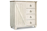 Willowton Whitewash Dressing Chest by Ashley at Eve Furniture