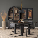 Willson Black Iron W/Antique Brass Dome Pendant Light by Mercana at Eve Furniture