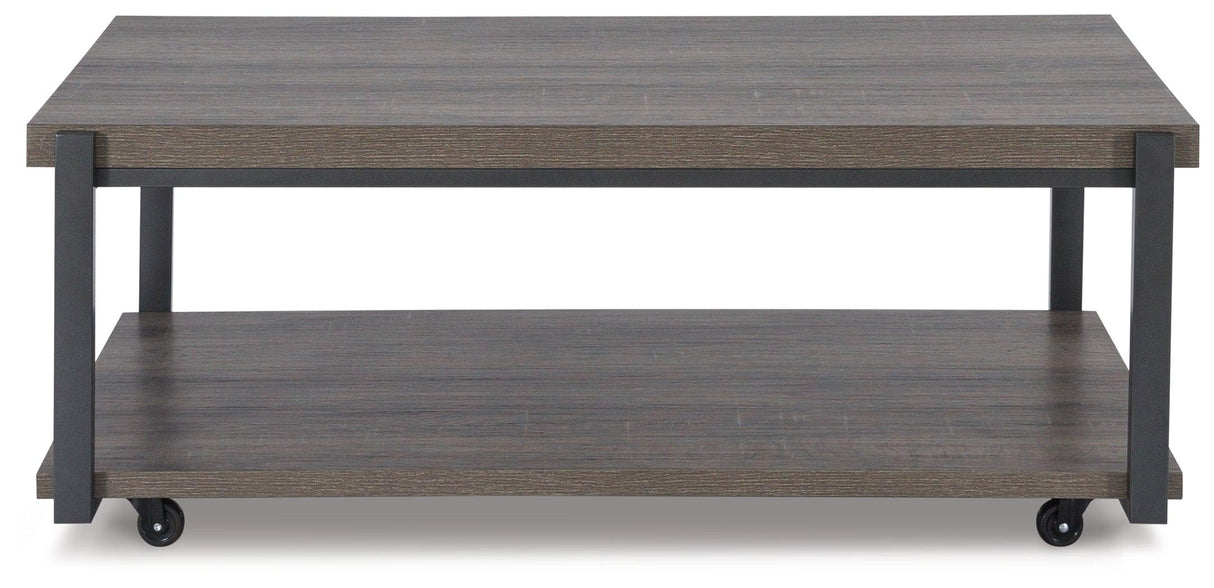 Wilmaden Gray/Black Table by Ashley at Eve Furniture