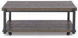Wilmaden Gray/Black Table by Ashley at Eve Furniture