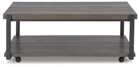 Wilmaden Gray/Black Table by Ashley at Eve Furniture