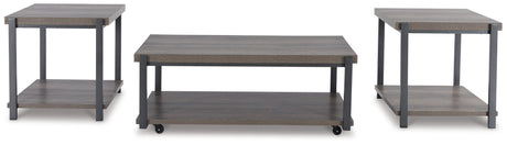 Wilmaden Gray/Black Table by Ashley at Eve Furniture