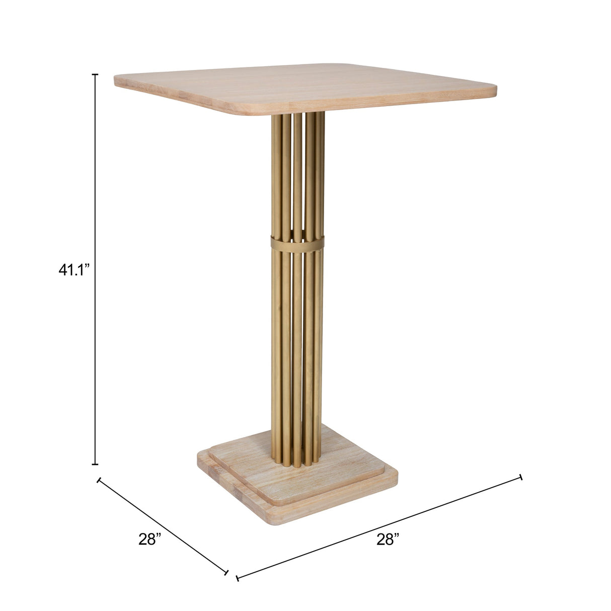 Wilou Natural Bar Table by Zuomod at Eve Furniture
