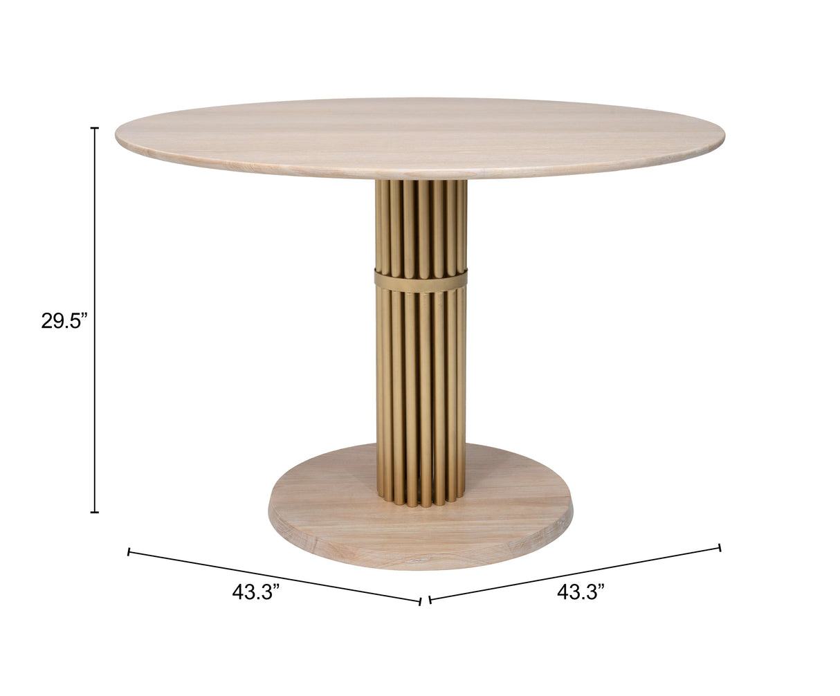 Wilou Natural Dining Table by Zuomod at Eve Furniture
