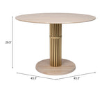 Wilou Natural Dining Table by Zuomod at Eve Furniture
