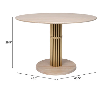 Wilou Natural Dining Table by Zuomod at Eve Furniture